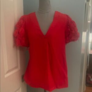 JODIFL Red Floral Blouse